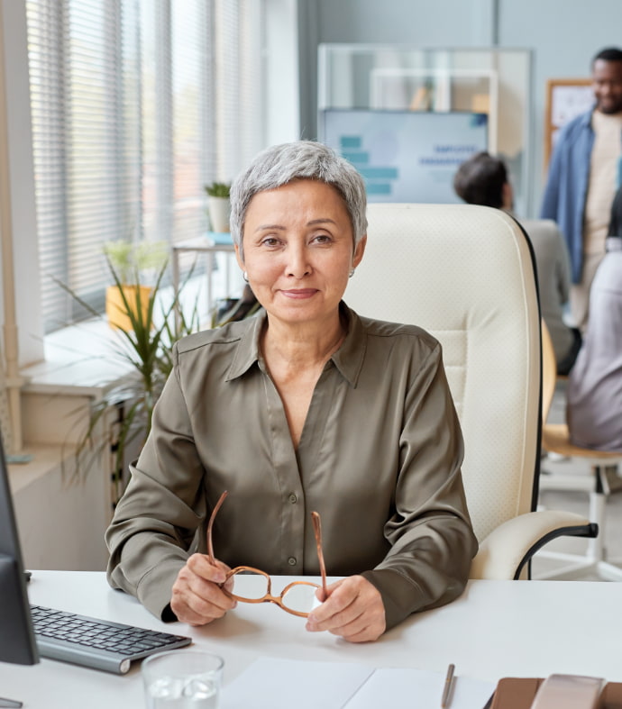 lady sitting at desk